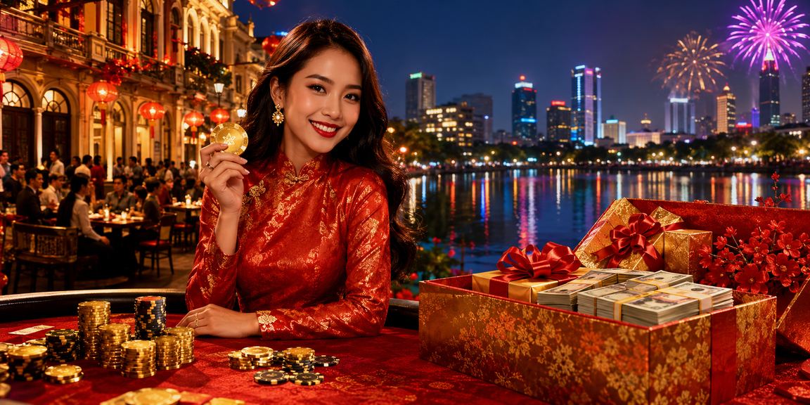 Không khí lễ hội Tết tại Hà Nội với người chơi thực hiện đặt cược và thanh toán trực tuyến