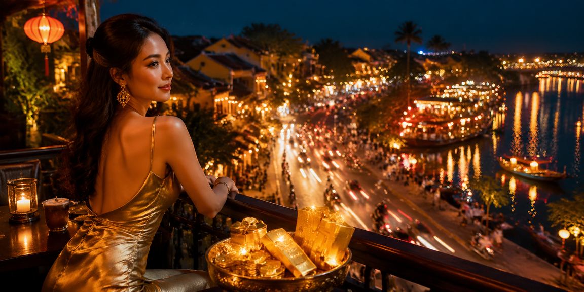 Người dùng Hội An thực hiện nạp tiền qua ví điện tử khi uống cà phê buổi sáng