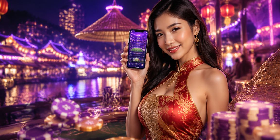 Người dùng Nha Trang tra kết quả xổ số trên điện thoại bên bờ biển buổi chiều